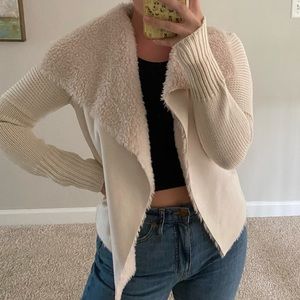 Cream sweater jacket